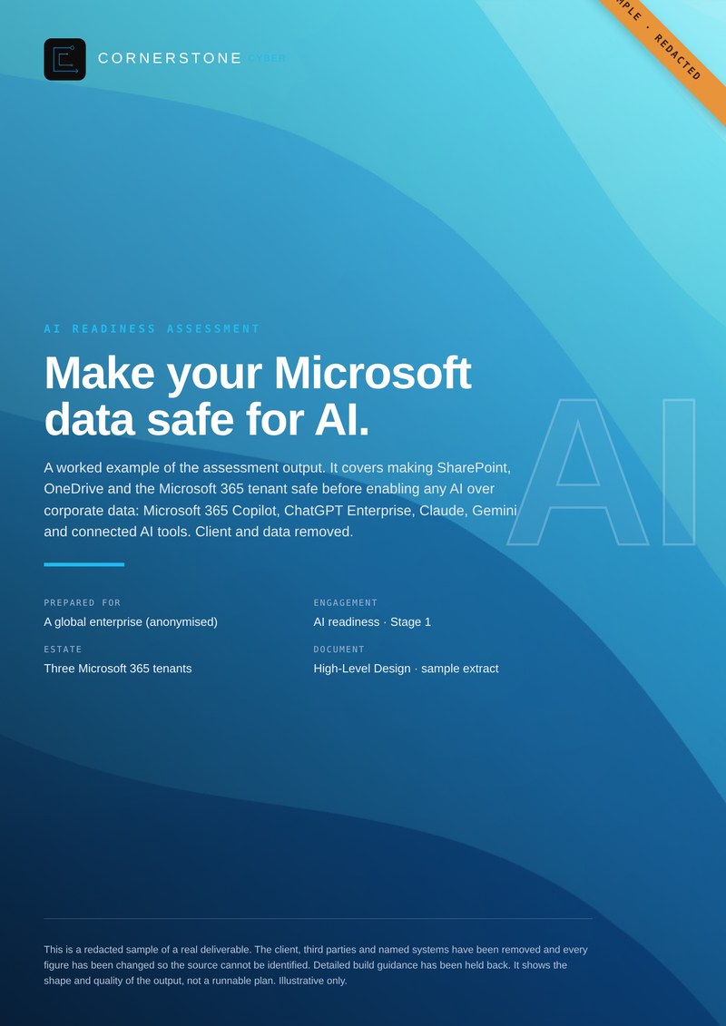 AI readiness assessment sample report cover